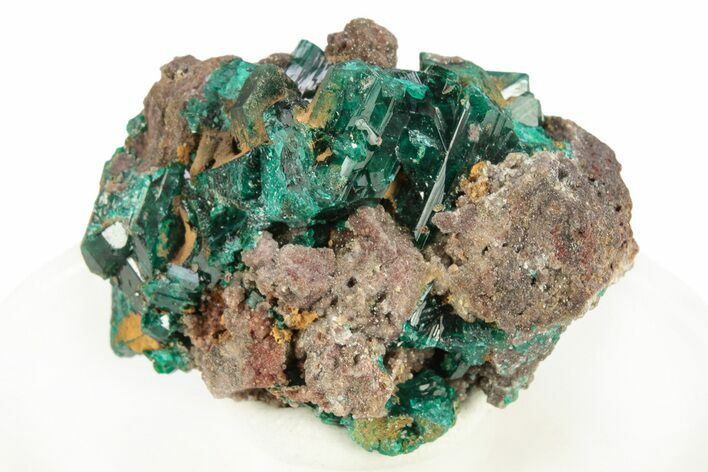 Lustrous Dioptase Crystal Cluster - Congo #266262